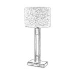 Storemax ML-9108-1E Eskitme Kaplama Masa Lambası, E27, Metal, 35 cm - Option-1