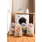 STOREMAX mrtonline 4'lü Çamaşır Yıkama Filesi Ayakkabı Yıkama Filesi Renkli Ipli 40x60 cm Lifemrt 5298