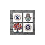 Storemax Nazar, Nar Ağacı, Fatma Ana Eli Taş Bardak Altlığı Seti - 4 Parça - Dekoratif, Rustik Mutfak Aksesuarı, 10X10 Cm, Kaydırmaz Tabanlı, Şık ve Dayanıklı SC409 - 0 - 249 ml