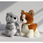 Storemax Neşeli Peluş Kankalar 2'li Peluş Oyuncak Seti, Yumuşak Polyester, 25-45 Cm, 6 Farklı Karakter Ikilisi, 3+ Yaş, Oyun ve Uyku Arkadaşı (Pırıltı ve Nehir'in Parıltısı) - 01-Mavi