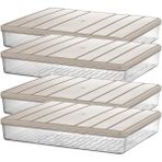 Storemax - Nora 4'lü 2.5 Litre Büyük Boy Ekru Saklama Kabı - 0,33 - 0 Siyah