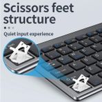 Storemax Onezero Kablosuz Türkçe Klavye Mouse Set Şarjlı Klavye Mouse 2.4g USB Dongle ve Bluetooth Bağlantılı Ergonomik Tasarım Kablosuz Keyboard Fare Titanyum Renk ZR609 - Ahşap
