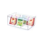STOREMAX oskyshop Akrilik Çay Kutusu 6 Bölmeli Kapaklı Poşet Bitki Çayı Saklama Kabı - Akrilik Pratik