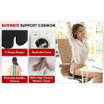 Storemax Oturma Minderi Bel Yastığı Bel Destek Yastığı Ortopedik Visco Yastık Boyun Yastığı Ortopedik Yastık Basur Minderi Ofis Minderi Set - 00 Beyaz