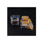 STOREMAX OZN 3 PARÇA KARE MİKA SAKLAMA KABI SETİ SİLİKON CONTALI KAPAK 400-900-1800ML OZNstre 1094633
