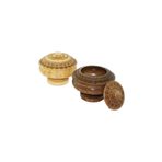 STOREMAX OZN AYAKLI DESENLİ - CNC İŞLEMELİ AHŞAP ŞEKERLİK KAPAKLI FİLELİ AMBALAJ OZNstre 1094633