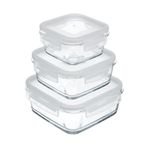 STOREMAX OZN Fresco 3'lü Saklama Kabı Seti, Cam, 1150 cc OZNstre 1094633