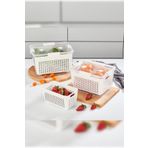 STOREMAX OZN Home - Lavin 2-4-7 Litre Ekru Saklama Kabı OZNstre 1094633