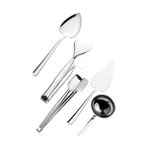 Storemax Paslanmaz Çelik 5li Servis Maşa Spatula Kaşık Izgara Kepçe Takımı Seti - 0 - 249 ml