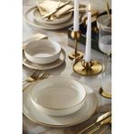 Storemax Porselen 8 Parça 2 Kişilik Yemek Takımı, Altın Fileli