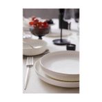 Storemax Porselen Crest 18 Parça 6 Kişilik Yemek Takımı Platin Fileli