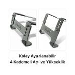 Storemax Prexua Stepper Laptop Standı - Notebook Yükseltici Altlık - Metal - Siyah - STP4025 (Siyah)