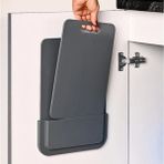 Storemax Pro Kitchen Serisi Dolaba & Yapışkanlı Hazneli 2'li Kesme Tahtası Silikon - 1BW-Beyaz