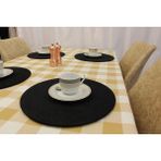 Storemax Renk Kare Desenli Full Akrilik Dokuma Masa Örtüsü 150X220 cm - 0 - Siyah