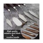 Storemax Renovon Palet Bıçağı 5 Parça Paslanmaz Çelik Spatula Seti, Kil Hamuru Pasta Krema Yağlıboya Için Ahşap Saplı Süsleme Şekil Verme ve Kazıma, Boya Araçları,mutfakta ve Diğer Hobi ve El Sanatları Için - 0 - 249 ml