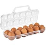 Storemax Saplı 12'li Yumurta Taşıma Kutusu, Plastik Buzdolabı Için Yumurtalık Pikniklik Pratik Yumurta Taşıma Kabı (Şeffaf, 1 Adet) - 0 - 249 ml