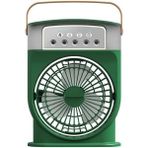 Storemax Şarjlı Mini Buharlı Hava Soğutucu, Taşınabilir Portatif Mobil Sulu Klima, 3 Rüzgar Hızı, 3 Sis Modu, Buzlu Vantilatör 5 Sprey Delikli ile LED Işıklı 26CM x 20CM - CRV-002 (CRV-002 - Yeşil) - Var