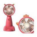 Storemax Şarjlı Mini Fan Taşınabilir Vantilatör Mini El Fanı Askılı Vantilatör Güçlü Taşınabilir ve Stantlı Fan Masaüstü 24903 Asorti Renk - 001-Siyah