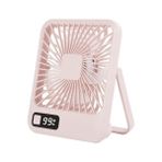 Storemax Şarjlı Taşınabilir Sessiz Masa Vantilatörü, 1 Adet, 180° Ayarlanabilir, 5 Hız, LED Göstergeli, Type-C Şarj Edilebilir, Portatif Mini Fan - 001-Siyah