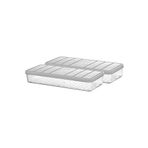 STOREMAX Sbl Home - Nora 2'li 1.2 Litre Küçük Boy Açık Gri Saklama Kabı SBLShp 1064356