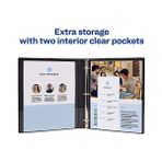 Storemax Şeffaf Dosya, 4'lü Paket, 0,5 Inç, Siyah - -- - Option-1