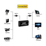 Storemax Ses Video Yakalama Kartı 1080P 30FPS HDMI USB Yakalama Kartları Video Kamera Oyun - Canlı Akış - Video Konferans - Öğretim Için Aksiyon Kamerası ile Kayıt