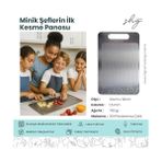Storemax Shg Çocuklar Için Eğitici,kaymaz ve Çizilmeyi Az Gösteren 304 Paslanmaz Çelik Kesme Tahtası, 1,5 mm Kalınlık, 20 x 30 Cm, Yıkanabilir, Gıdaya ve Güvenli Kullanımuygun, Hijyenik - Altın