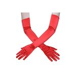 STOREMAX shopmst Kırmızı Renk Ekstra Lüks Parlak Uzun Boy Saten Eldiven Life Buystore 1006387