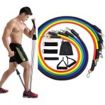 Storemax Slipt Direnç Lastiği Seti 11 Parça – Fitness, Pilates, Evde Spor ve Vücut Geliştirme Egzersiz Seti - 0 - --