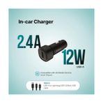 Storemax Smartcharger 2.4A Araç Şarj Aleti + Trio Kablo 2CKS30TS - 001-Renkli