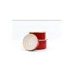 STOREMAX srhtDS EMAYE 6 PCS SAKLAMA KABI SETİ 14-16-18 CM KIRMIZI İÇİ KREM Desing 266450