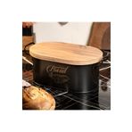 STOREMAX srhtDS Metal Ahşap Kapaklı Tel Kulplu Metal Ekmeklik (Bread Baskılı) Ln1293S Desing 266450