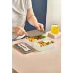 STOREMAX SRT 2 Katlı Ayarlanabilir Dikdörtgen Beslenme Kabı - Çatal Kaşık Servisli Yemek Saklama Kutusu