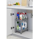 STOREMAX SRT 2 Katlı Tekerlekli Düzenleyici Raf, Banyo Dolabı, Mutfak Tezgah ve Evye Altı FxYM
