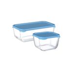 STOREMAX SRT 96881 3Lü Saklama Kabı Mavi Kapak FxYM 1126906