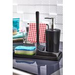 STOREMAX SRT Silikon Fırçalı Mutfak Banyo Sıvı Sabunluk Süngerlik Seti FxYM 1126906