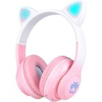 Storemax Stn-28 Pro Kedi Kulaklı Tasarımlı Rgb Işıklı Bluetooth Kulaklık Pembe - Standart