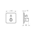 Storemax Suit U A42674 Termostatik Banyo Bataryası, Sıva Üstü, V-Box, Krom - 1 lt