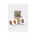 Storemax Tarz Iskeletor Tasarımlı Baskılı Kupa Bardak Seti, Eğlenceli Özel Hediye Mug - Abanoz