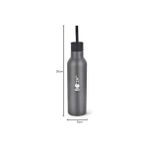 Storemax - Termal Şişe - 750ML - Koyu Gri Renk - Paslanmaz Çelik - Çift Katmanlı - 12 Saat 24 Saat Soğuk Tutar - Hava Geçirmez Vidalı Kapak Özelliği - Özel Silikon Conta Sayesinde Sızdırmaz Şişe - 1 kg