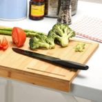 Storemax Tezgah Üstü Bambu Kesme Tahtası, Kaymaz Ekmek Tahtası, Kenarlı Kesme Tepsisi Orta Boy (35CM*25CM) - Tezgah Üstü Bambu Kesim Panosu Antibakteriyel ve Hijyenik, Dayanıklı ve Sağlam. - Altın