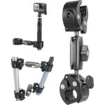 Storemax Top Kelepçe Montaj Çubuk Direği Bisiklet Bisiklet Motosiklet Gidon Tüp Tutucu Aksesuarları Hero 13 12 11 10 9 8, Djı Osmo Action 5 Pro 4 3 X3 X4 Go3 Ace Pro ile Uyumlu - Ahşap