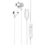 Storemax Type-C Kablolu Kulaklık Hd Mikrofon Deep, Hı-Fı 1.2 Metre Kablo LS-730 (LS-730 - Silver) - Ahşap