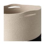 Storemax Venus Çamaşır Sepeti Siyah Ekru 35X35X45 - 001-Renkli