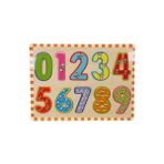 Storemax Woody Ahşap Rakamlar Bultak Puzzle 10 Parça - Turuncu Kenarlı