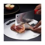 Storemax Yuvarlak Paslanmaz Çelik Kesme Tahtası Mutfak Piknik Için Inox 304 Kalite Antibakteriyel Küf Tutmaz Kolay Temizlenir Et Sebze Meyve Doğrama Tahtası Kesme Matı 25 cm - Altın
