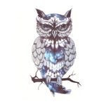 Store&Tattoo Parlak Baykuş Geçici Dövme Orta Boy 21x15 cm