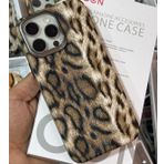 StoreTolerans iPhone 15 Pro için Uygun Kılıf, Leopar Desenli Telefon Kılıfı, Şık Tasarım Mükemmel Kalite, Darbeye Dayanıklı Koruyucu Kapak(Koyu Kahverengi)