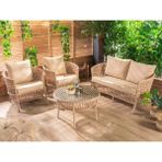 Storish Dubai Rattan Bahçe Takımı Cappuccino