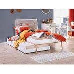 Storish Golf / Fonte Yavrulu Karyola Altı 90X190 - Beyaz - Meşe - Renk